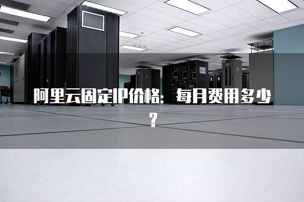 阿里云固定IP价格:每月费用多少?