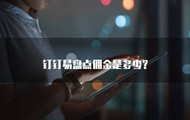 钉钉易盘点佣金是多少?