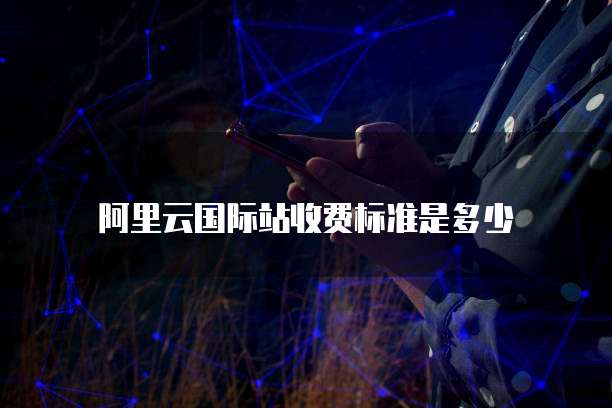 阿里云国际站收费标准是多少
