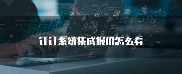 钉钉系统集成报价怎么看
