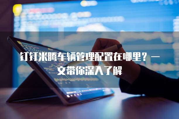 钉钉米腾车辆管理配置在哪里?一文带你深入了解