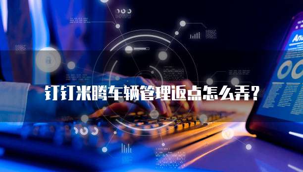 钉钉米腾车辆管理返点怎么弄?