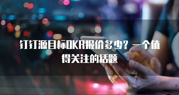 钉钉源目标OKR报价多少？一个值得关注的话题