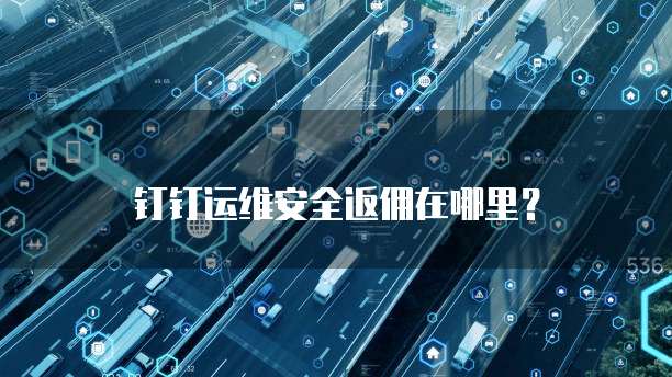 钉钉运维安全返佣在哪里？