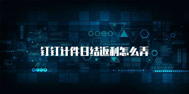 钉钉计件日结返利怎么弄