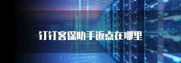 钉钉客保助手返点在哪里