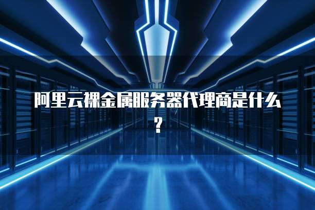 阿里云裸金属服务器代理商是什么?