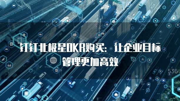 钉钉北极星OKR购买：让企业目标管理更加高效