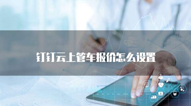 钉钉云上管车报价怎么设置