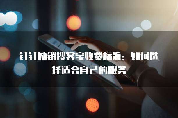 钉钉励销搜客宝收费标准：如何选择适合自己的服务