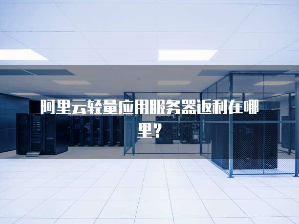 阿里云轻量应用服务器返利在哪里?