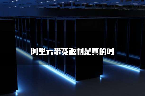阿里云带宽返利是真的吗