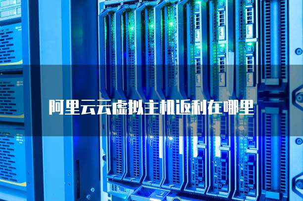 阿里云云虚拟主机返利在哪里