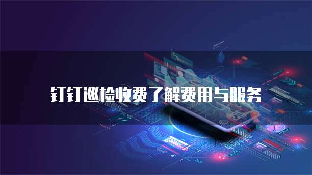钉钉巡检收费了解费用与服务