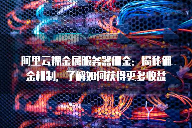 阿里云裸金属服务器佣金:揭秘佣金机制,了解如何获得更多收益