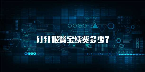 钉钉报餐宝续费多少？