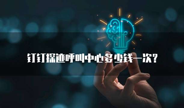 钉钉探迹呼叫中心多少钱一次?