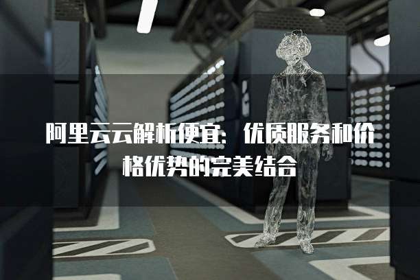 阿里云云解析便宜:优质服务和价格优势的完美结合