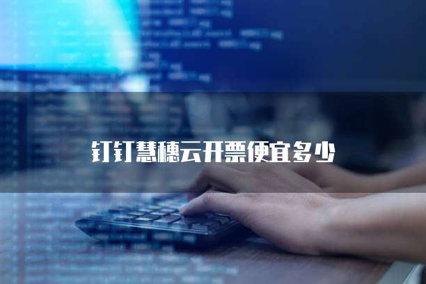 钉钉慧穗云开票便宜多少
