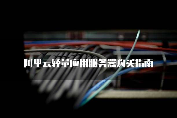 阿里云轻量应用服务器购买指南