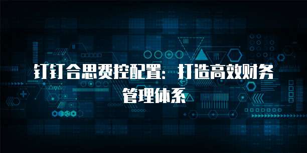 钉钉合思费控配置:打造高效财务管理体系