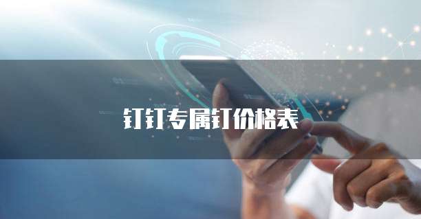 钉钉专属钉价格表
