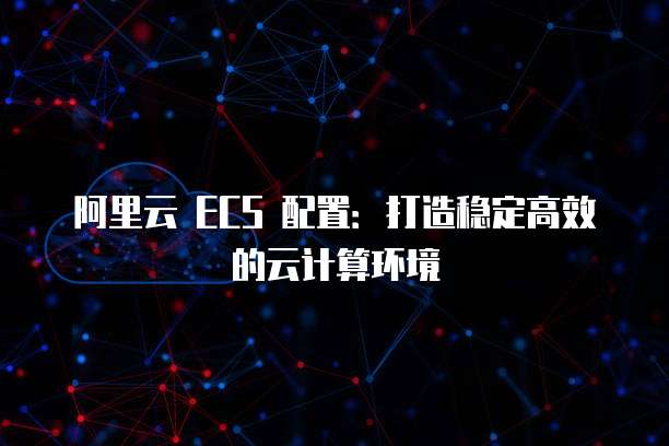 阿里云 ECS 配置：打造稳定高效的云计算环境