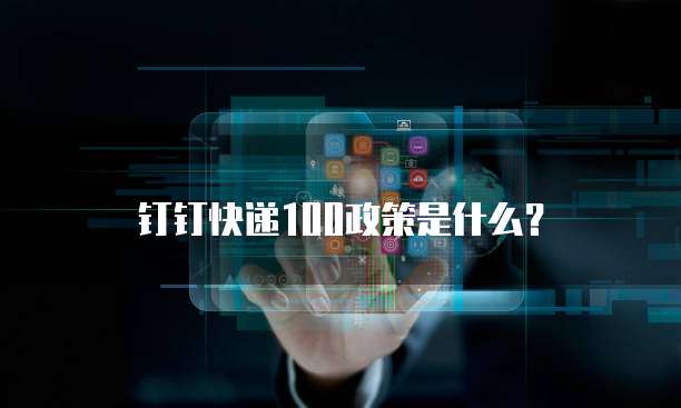 钉钉快递100政策是什么？