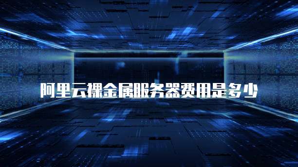阿里云裸金属服务器费用是多少