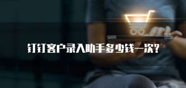 钉钉客户录入助手多少钱一次？