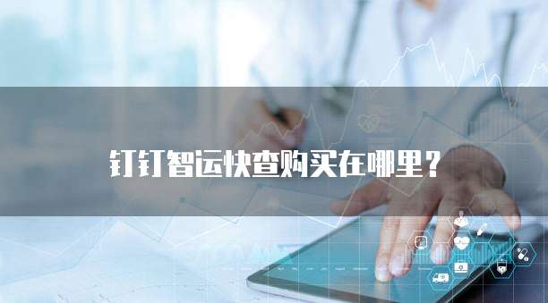 钉钉智运快查购买在哪里？