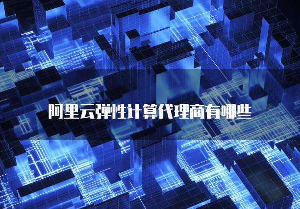 阿里云弹性计算代理商有哪些