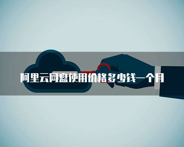阿里云网盘使用价格多少钱一个月