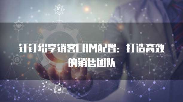 钉钉纷享销客CRM配置：打造高效的销售团队