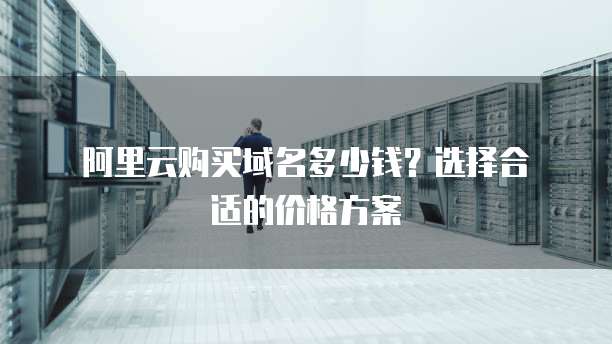 阿里云购买域名多少钱?选择合适的价格方案