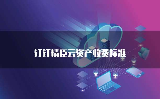钉钉精臣云资产收费标准
