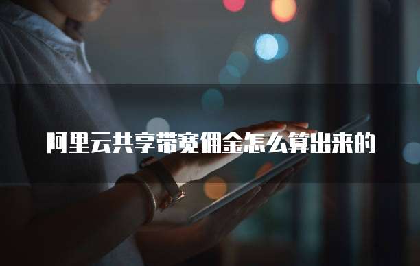 阿里云共享带宽佣金怎么算出来的
