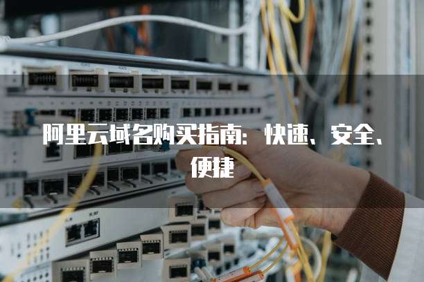 阿里云域名购买指南:快速、安全、便捷