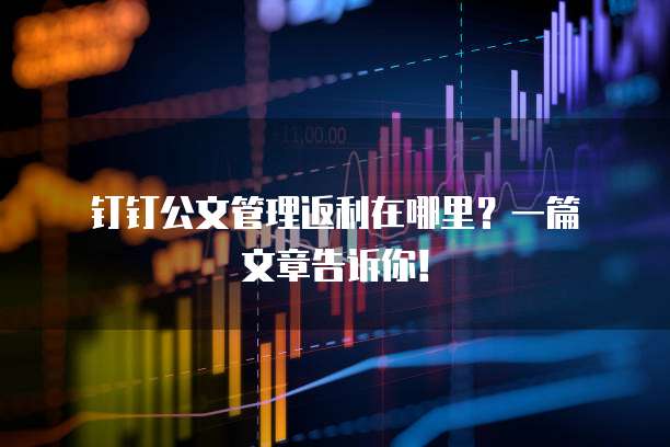 钉钉公文管理返利在哪里?一篇文章告诉你!