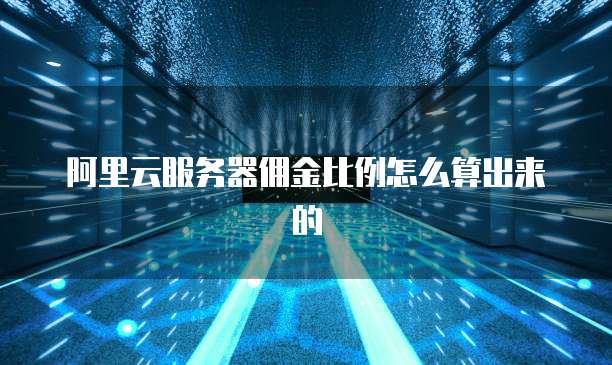 阿里云服务器佣金比例怎么算出来的