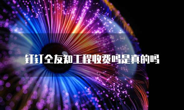 钉钉仝友知工程收费吗是真的吗
