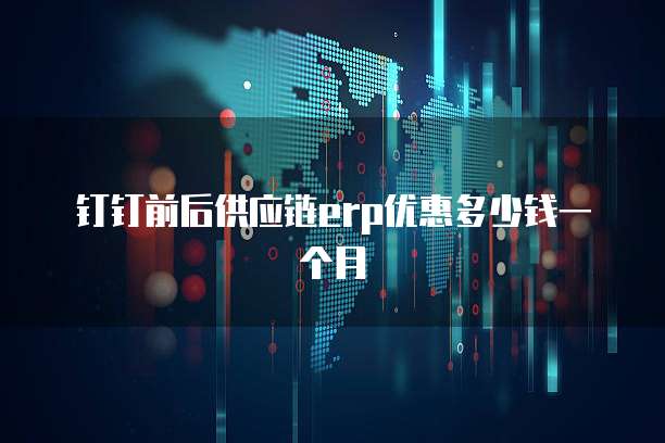 钉钉前后供应链erp优惠多少钱一个月