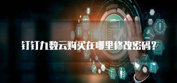 钉钉九数云购买在哪里修改密码？