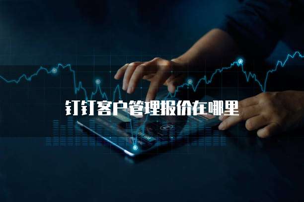 钉钉客户管理报价在哪里