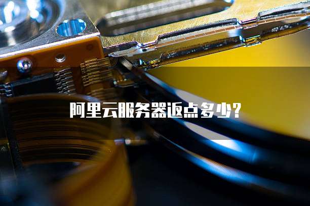 阿里云服务器返点多少?