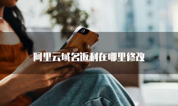 阿里云域名返利在哪里修改