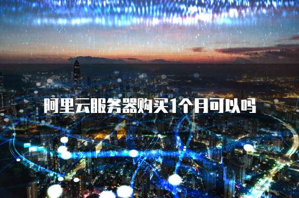 阿里云服务器购买1个月可以吗