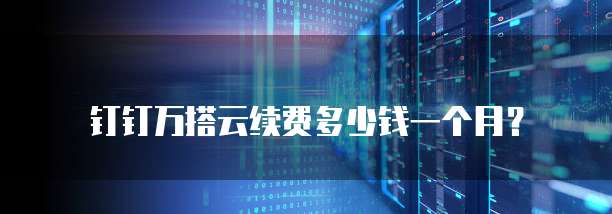 钉钉万搭云续费多少钱一个月？