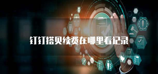钉钉搭贝续费在哪里看记录