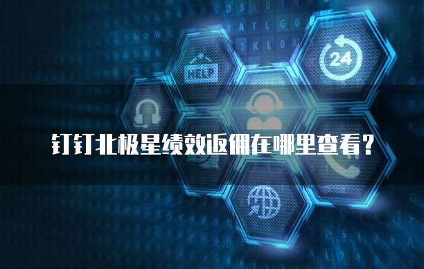 钉钉北极星绩效返佣在哪里查看?